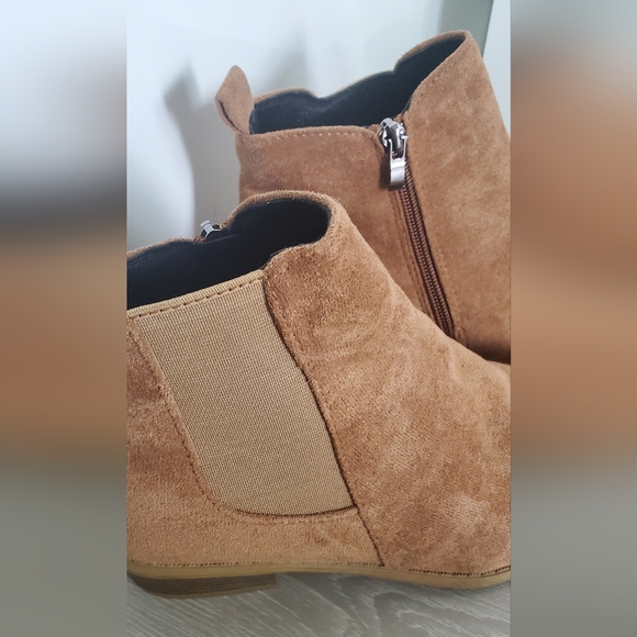 Brown/Camel Suede Ankle Boots | 6 - Picture 3 of 7
